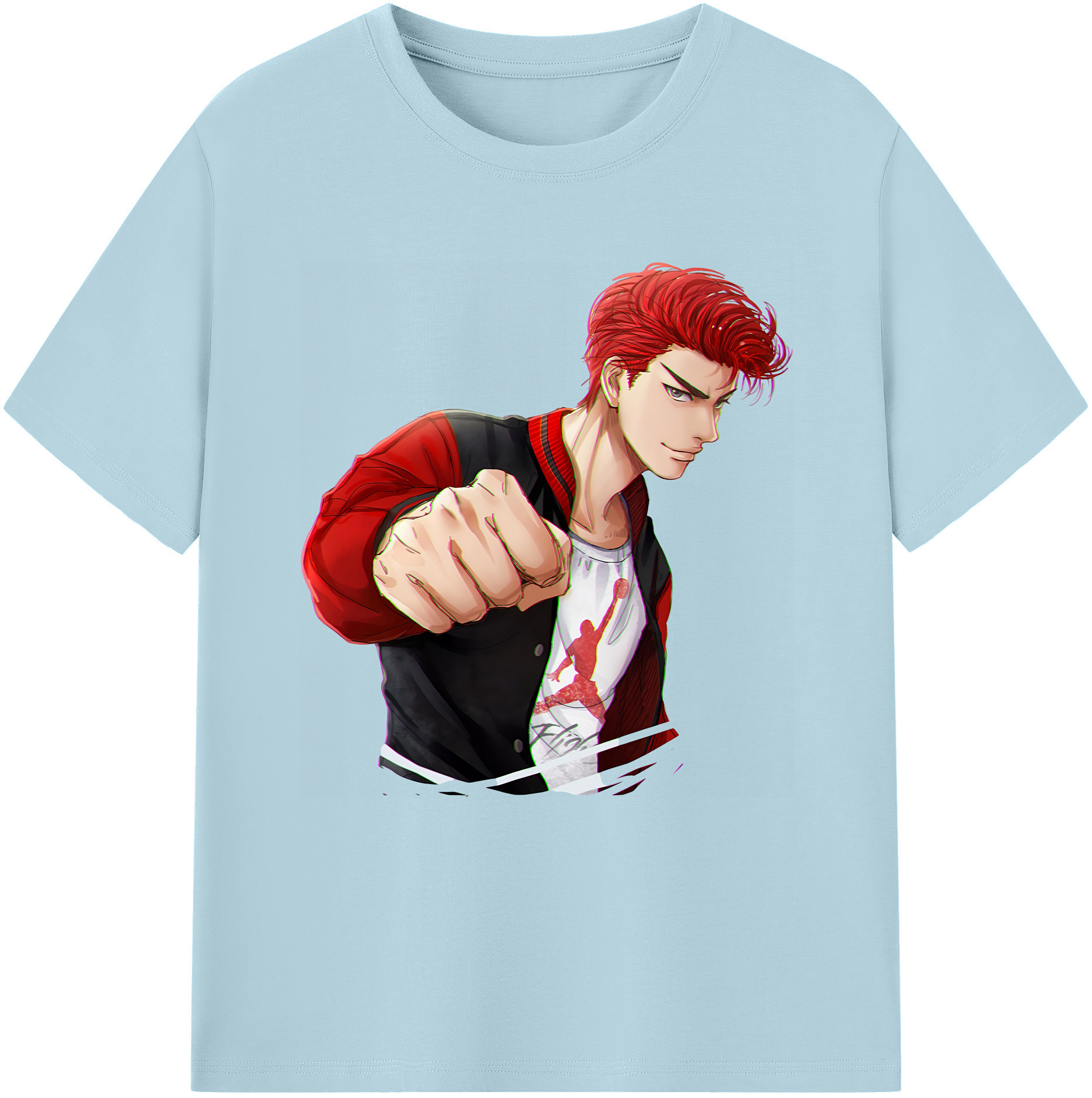 SLAM DUNK／スラムダンク 綿100％半袖Tシャツ（フロントプリント）